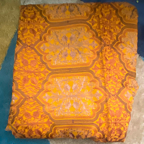 Gold brown damask brocade - gold/brown,