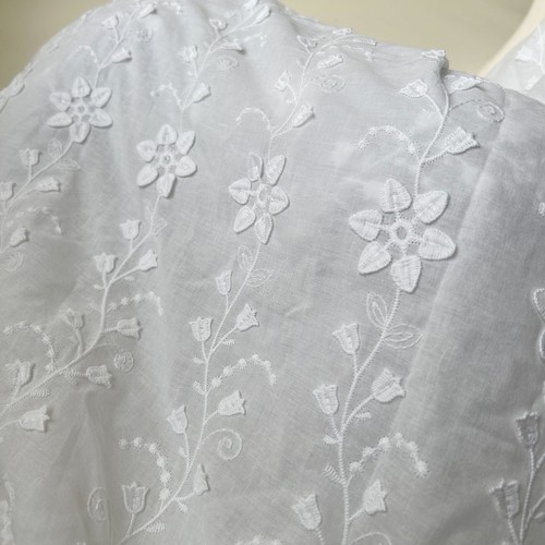 White cotton fabric yard - fabric,