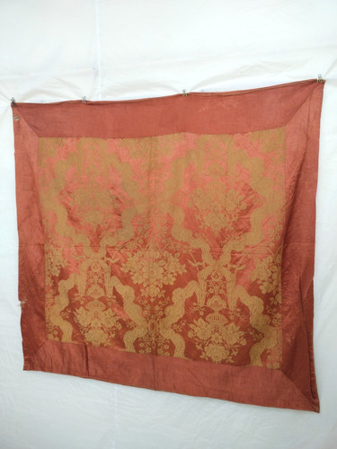 Antique french silk damask - antique,