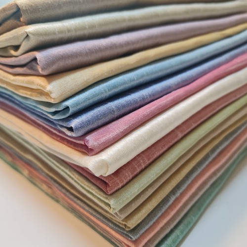 Raw silk faux dupion - faux, fabric