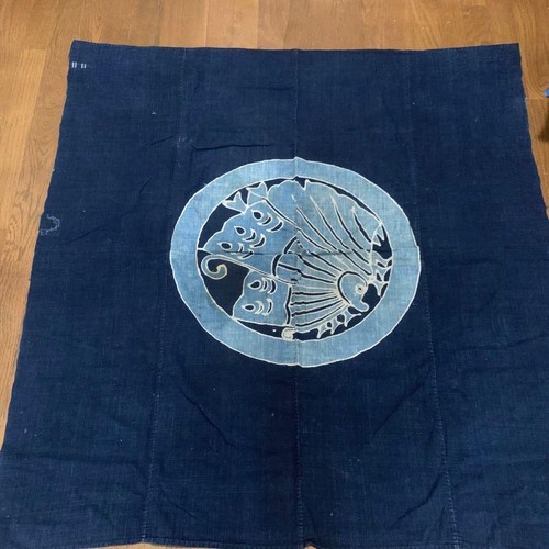 Indigo butterfly textile - indigo,