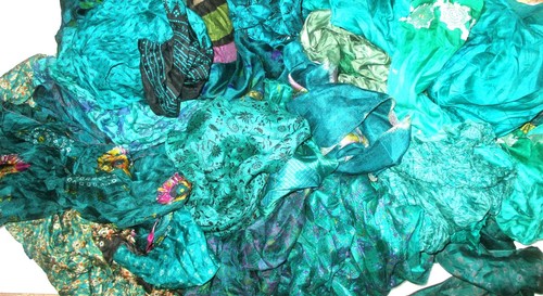 Lot pure silk antique vintage - lot,