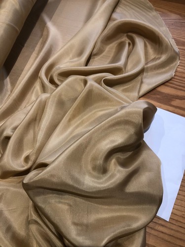Silk habotai antique - silk, gold