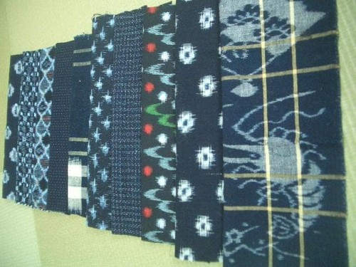 Kasuri cotton fabric bundle - cotton,