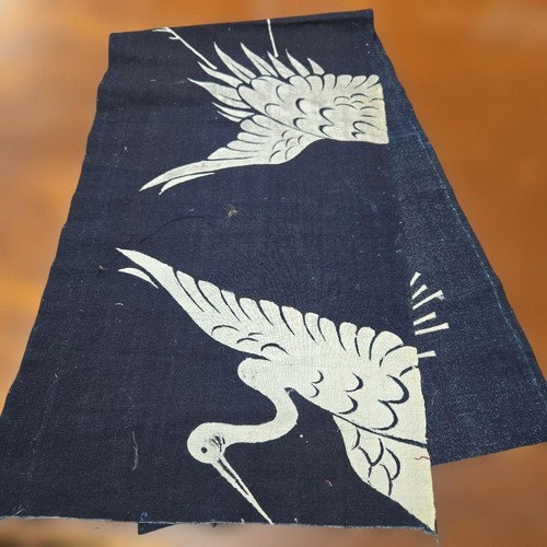 Antique cotton fabric scrap - cotton,