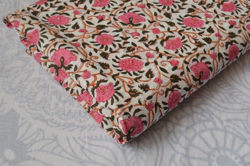 Hand block floral - hand, print